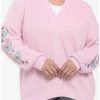 Discount ⭐ Sakura Angel Wings Pastel Pink Oversized 👧 Girls Cardigan Plus Size ❤️ -HT Style Outlet Store 19385061 hi