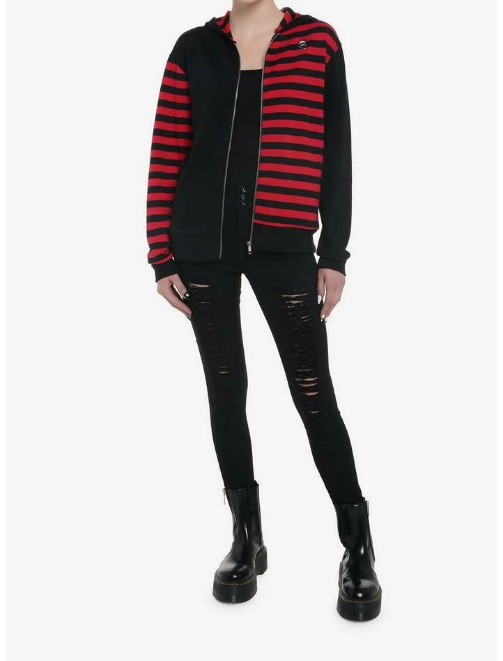 Coupon โ๏ธ Black & Red Stripe Split ๐ง Girls Hoodie โจ 4 Coupon โ๏ธ Black & Red Stripe Split ๐ง Girls Hoodie โจ - Image 2