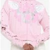 Cheap 😍 Angel Wings Lace-Up Sleeve 👧 Girls Hoodie 😀 -HT Style Outlet Store 19386241 hi