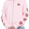 Discount 😍 Strawberry 👧 Girls Hoodie 🛒