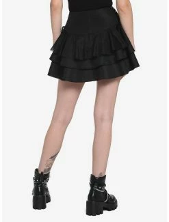Promo 🌟 Black Buckle Tiered 👗 Skirt 🥰 -HT Style Outlet Store 19386293 av1