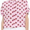 Best deal 🔔 Strawberry Allover Print Crop 👧 Girls Woven Button-Up ✨ -HT Style Outlet Store 19387387 hi