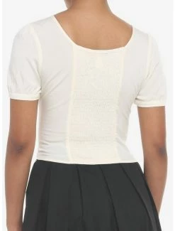 Best deal ๐ Ivory Corset Lace-Up ๐ง Girls Crop Top ๐งจ 7 Best deal ๐ Ivory Corset Lace-Up ๐ง Girls Crop Top ๐งจ -HT Style Outlet Store 19387417 av2