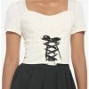 Best deal ๐ Ivory Corset Lace-Up ๐ง Girls Crop Top ๐งจ 2 Best deal ๐ Ivory Corset Lace-Up ๐ง Girls Crop Top ๐งจ -HT Style Outlet Store 19387417 hi