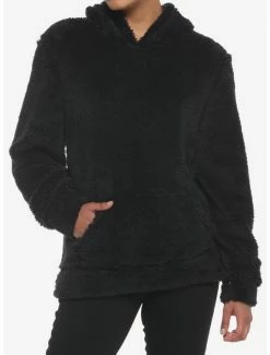 Cheap 👏 Black Teddy Bear 👧 Girls Hoodie With 3D Ears ⌛ -HT Style Outlet Store 19388646 av3