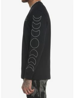 Buy 💯 Moon Phases Outline Long-Sleeve T-Shirt ⌛ 10 Buy 💯 Moon Phases Outline Long-Sleeve T-Shirt ⌛ -HT Style Outlet Store 19438801 av3