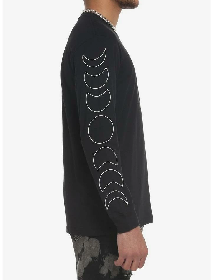 Buy 💯 Moon Phases Outline Long-Sleeve T-Shirt ⌛ 7 Buy 💯 Moon Phases Outline Long-Sleeve T-Shirt ⌛ - Image 5