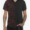 Discount 🌟 Red Skull Split Woven Button-Up 🛒 2 Discount 🌟 Red Skull Split Woven Button-Up 🛒 -HT Style Outlet Store 19438819 hi