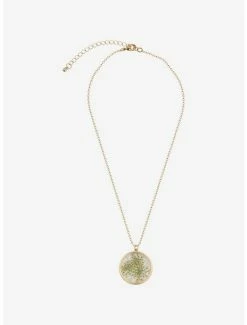 Cheapest ✔️ Dried Floral Circular Pendant Necklace 👍 -HT Style Outlet Store 19479196 av1