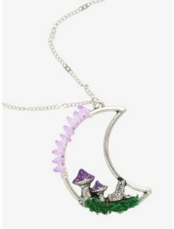 Cheap ❤️ Purple Mushroom Moon Necklace 🌟