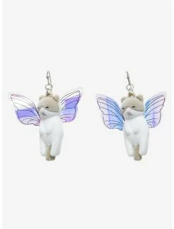 Discount 🤩 Fuzzy Kitty Fairy Earrings 🎁