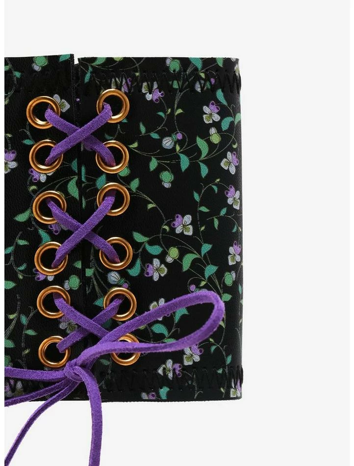 Budget 🥰 Purple Floral Lace-Up Cuff Bracelet 😍 4 Budget 🥰 Purple Floral Lace-Up Cuff Bracelet 😍 - Image 2