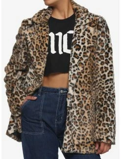 Coupon 👏 Leopard Faux Fur 👧 Girls 🧥 Coat 🤩