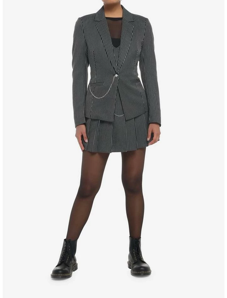 Hot Sale 🥰 Pinstripe Chain 👧 Girls Blazer 🎉 4 Hot Sale 🥰 Pinstripe Chain 👧 Girls Blazer 🎉 - Image 2