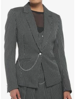 Hot Sale 🥰 Pinstripe Chain 👧 Girls Blazer 🎉