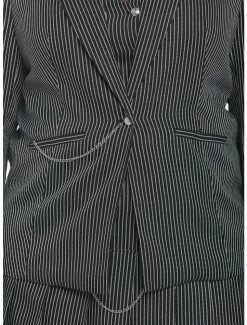 Coupon 🧨 Pinstripe Chain 👧 Girls Blazer Plus Size ❤️ -HT Style Outlet Store 19482942 av3