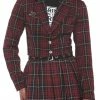 Wholesale 🔥 Dark Red Plaid Crop 👧 Girls Blazer 👏 -HT Style Outlet Store 19482949 hi
