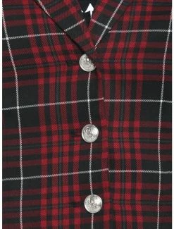 Best reviews of ⌛ Dark Red Plaid Crop 👧 Girls Blazer Plus Size 👏 -HT Style Outlet Store 19482957 av3