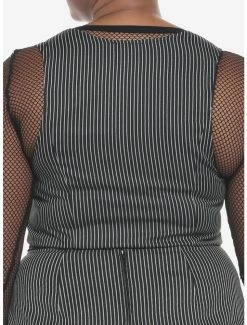 Outlet ✨ Pinstripe Double-Breasted 👧 Girls Vest Plus Size 🔥 -HT Style Outlet Store 19482972 av2