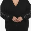 Best Sale 🛒 Dark Cottagecore Oversized 👧 Girls Cardigan Plus Size 👍 -HT Style Outlet Store 19483060 hi