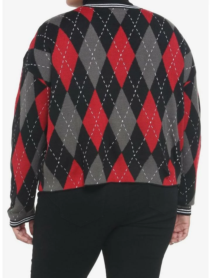 Deals โค๏ธ Skull Crest Argyle V-Neck ๐ง Girls Sweater Plus Size โจ 5 Deals โค๏ธ Skull Crest Argyle V-Neck ๐ง Girls Sweater Plus Size โจ - Image 3