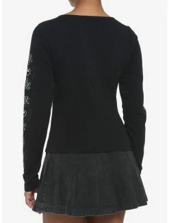 Buy 🤩 Winged Skull Crop 👧 Girls Long-Sleeve T-Shirt 🌟 -HT Style Outlet Store 19483257 av2