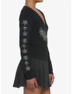 Buy 🤩 Winged Skull Crop 👧 Girls Long-Sleeve T-Shirt 🌟 -HT Style Outlet Store 19483257 av3