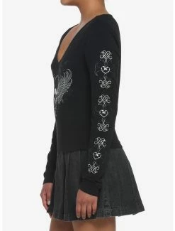 Buy 🤩 Winged Skull Crop 👧 Girls Long-Sleeve T-Shirt 🌟 -HT Style Outlet Store 19483257 av4