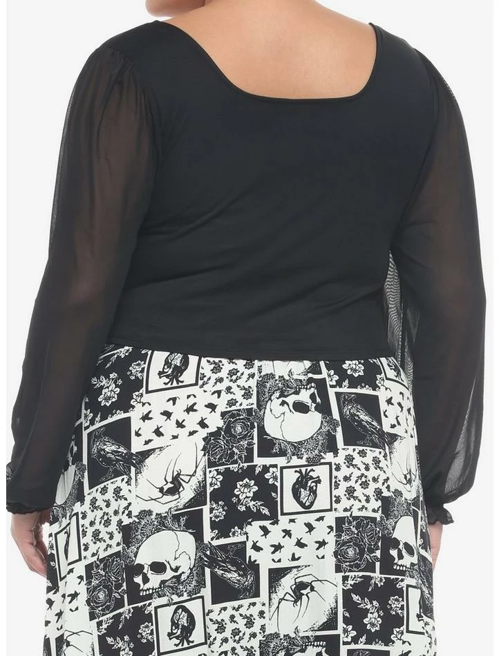 Best deal ⭐ Black Sheer 👧 Girls Crop Peasant Top Plus Size 🛒 5 Best deal ⭐ Black Sheer 👧 Girls Crop Peasant Top Plus Size 🛒 - Image 3