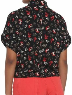 Brand new 👏 Mushroom Allover Print 👧 Girls Woven Button-Up 🔔 -HT Style Outlet Store 19483358 av2