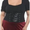 Brand new ⭐ Black Corset Lace-Up 👧 Girls Crop Top Plus Size ⌛ -HT Style Outlet Store 19483396 hi
