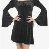 Coupon 🎁 Black Crushed Velvet Bell Sleeve Mini 👗 Dress 😉 1 Coupon 🎁 Black Crushed Velvet Bell Sleeve Mini 👗 Dress 😉 -HT Style Outlet Store 19501449 hi