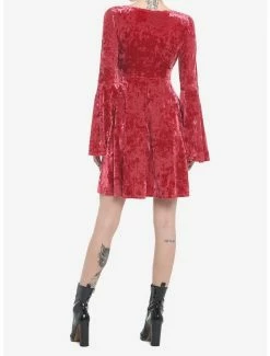 Hot Sale ๐ฅ Red Crushed Velvet Bell Sleeve Mini ๐ Dress ๐งจ 7 Hot Sale ๐ฅ Red Crushed Velvet Bell Sleeve Mini ๐ Dress ๐งจ -HT Style Outlet Store 19501904 av2