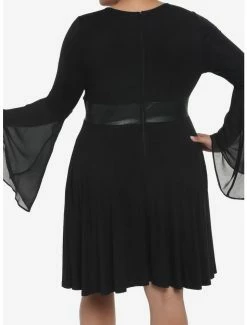 Cheapest 😉 Black Corset Bell Long-Sleeve 👗 Dress Plus Size 🎁 -HT Style Outlet Store 19501942 av2