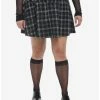 Discount ⭐ Black Plaid 👗 Skirt Plus Size ❤️ -HT Style Outlet Store 19502017 hi