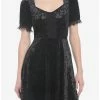 Promo ⭐ Black Crushed Velvet & Lace Mini 👗 Dress 🎁 -HT Style Outlet Store 19509948 hi