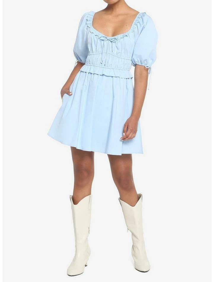 Wholesale ๐ฅฐ Blue Puff Sleeve Smock ๐ Dress ๐คฉ 4 Wholesale ๐ฅฐ Blue Puff Sleeve Smock ๐ Dress ๐คฉ - Image 2