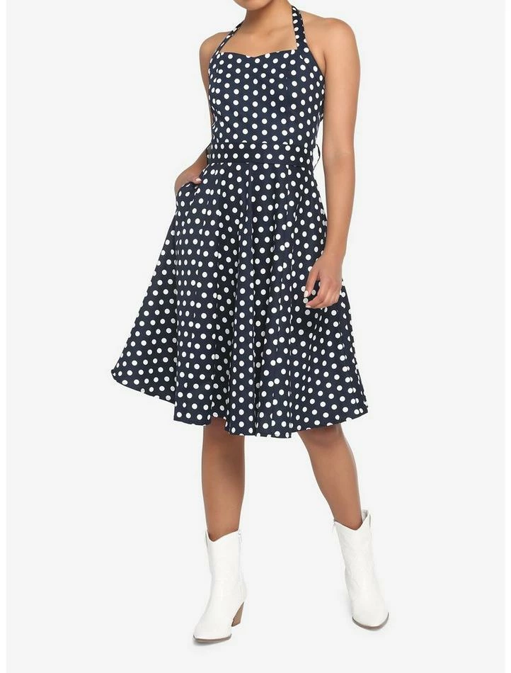 Best deal ๐ฅ Navy Polka Dot Retro Halter ๐ Dress ๐ฅฐ 4 Best deal ๐ฅ Navy Polka Dot Retro Halter ๐ Dress ๐ฅฐ - Image 2