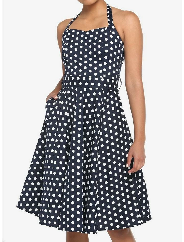 Best deal ๐ฅ Navy Polka Dot Retro Halter ๐ Dress ๐ฅฐ 3 Best deal ๐ฅ Navy Polka Dot Retro Halter ๐ Dress ๐ฅฐ