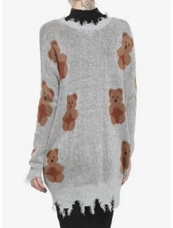 Best Pirce 🛒 Teddy Bear Distressed Sweater 👗 Dress 🛒 -HT Style Outlet Store 19541909 av2