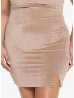 Best deal ✔️ Brown & White Velvet Twofer 👗 Dress Plus Size 😍 -HT Style Outlet Store 19542021 av2