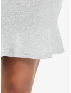 Promo 😍 Heather Grey Ruffle Empire 👗 Dress Plus Size ✔️ -HT Style Outlet Store 19542029 av4