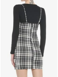 Discount 😉 Black & White Plaid Twofer 👗 Dress 🎁 -HT Style Outlet Store 19542053 av2