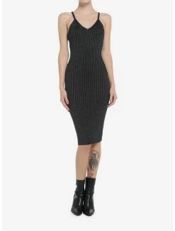 New 🎉 Black Sparkle Midi Bodycon 👗 Dress 😍 -HT Style Outlet Store 19542058 av1