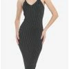 New 🎉 Black Sparkle Midi Bodycon 👗 Dress 😍 -HT Style Outlet Store 19542058 hi