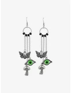 Best Sale 🎁 Skull Eye Mushroom Drop Earrings 💯 -HT Style Outlet Store 19555439 av1