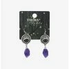 Top 10 💯 Eye Purple Crystal Drop Earrings 🎉 -HT Style Outlet Store 19555441 hi