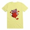 Coupon 🤩 Kawaii Lovely pink Kawaii cat holding a red heart T-Shirt 🎁