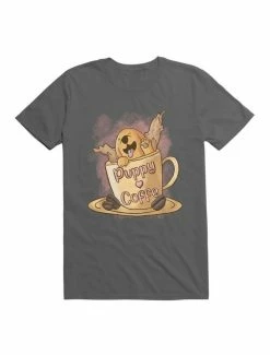 Deals 😀 Kawaii Puppy Love Coffee T-Shirt 🎉 -HT Style Outlet Store 19559869 hi
