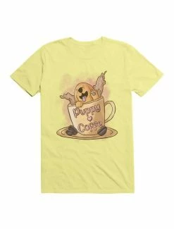 Deals 😀 Kawaii Puppy Love Coffee T-Shirt 🎉 -HT Style Outlet Store 19559878 hi